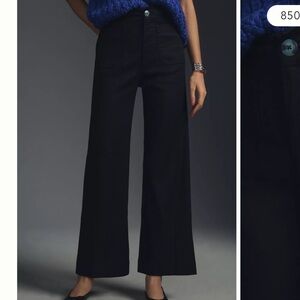 Anthropologie wide leg Collette pants, linen edition